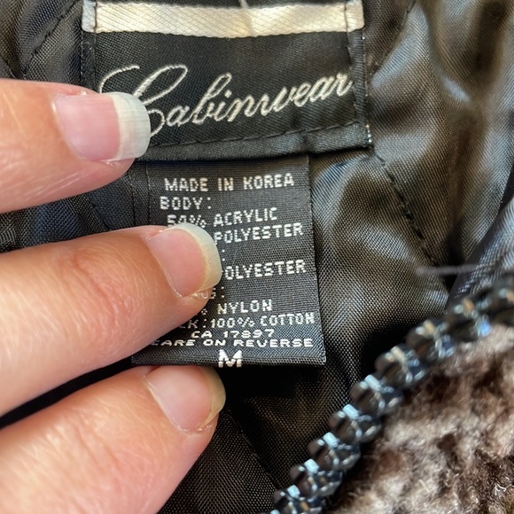 Vintage 90s Banana Republic Cabin Wear Full Zip Sherpa Jacket Nordic—Men’s M - Picture 7 of 11